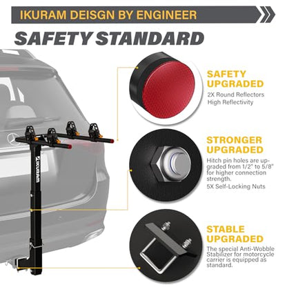 2 Bike Rack Bicycle Carrier Racks Hitch Mount Double Foldable Rack for Cars, Trucks, SUV's and minivans with a 2" Hitch Receiver