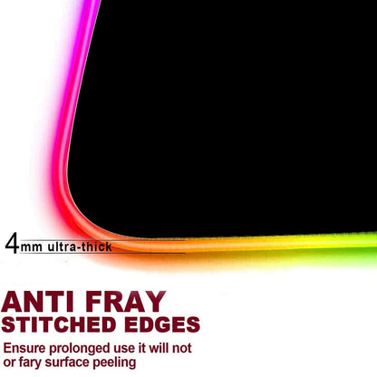 ZYCCW Large RGB Gaming XXL Mouse Pad with Stitched Edge 31.5×15.7×0.15 Fire Basketball Mouse Mat Customized Extended Glowing Led Gaming Mouse Pad Anti-Slip Rubber Base Ergonomic Mouse Pad for Computer