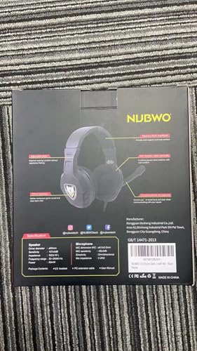 NUBWO U3 Gaming Headset with Microphone, Safe Volume Limited, Kids Headphones for Switch, Super Lightweight, Rich Sound, 3.5mm Jack for NS, PS4, PS5, Xbox, Tablet, iPad Computer, Red