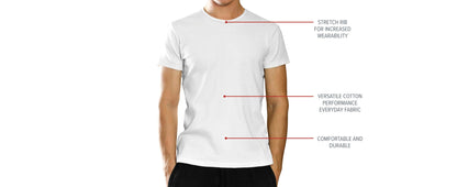 New Balance Men's Cotton Performance Crew Neck Undershirts Tag Free and Moisture-Wicking (3 Pack), Light Heather Grey/White/New Spruce, Large