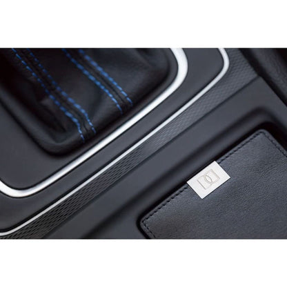DUN Slim Minimalist Bifold Wallet with Coin Pocket, Luxury Genuine Leather, Holds up to 4 Cards & 10 Bills, Handmade in Europe - Black & Silver