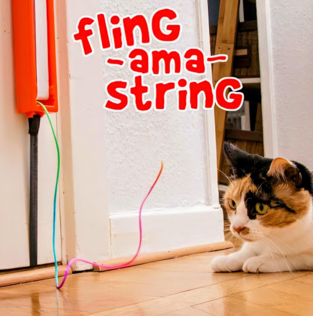 Moody Pet FLING-AMA-STRING Automatic cat toy: Interactive Cat Toy for Bored Indoor Cats with motorized String Action, Ideal Hanging Door Toy for cats