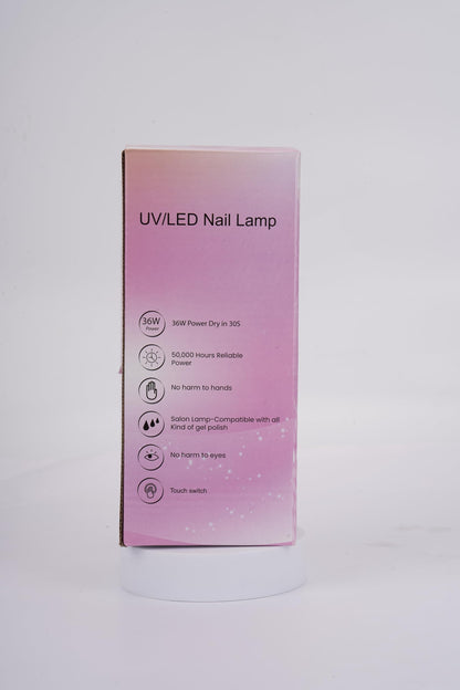 LIONVISON UV Nail Lamp, 36 W Mini Nail Dryer, Quick Drying for Nail Polish, 360° Rotating LED Gel Nail Lamp, Light Curing Lamp with Storage of Nail Accessories for Nail Studio Manicure