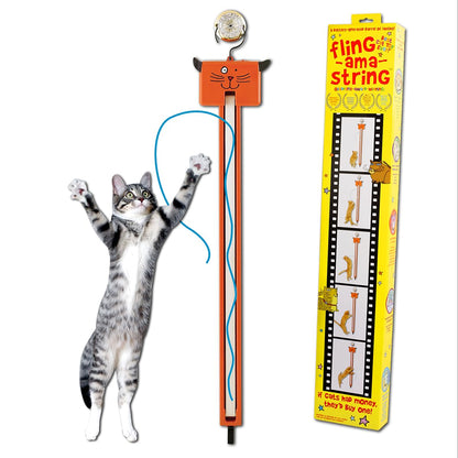 Moody Pet FLING-AMA-STRING Automatic cat toy: Interactive Cat Toy for Bored Indoor Cats with motorized String Action, Ideal Hanging Door Toy for cats