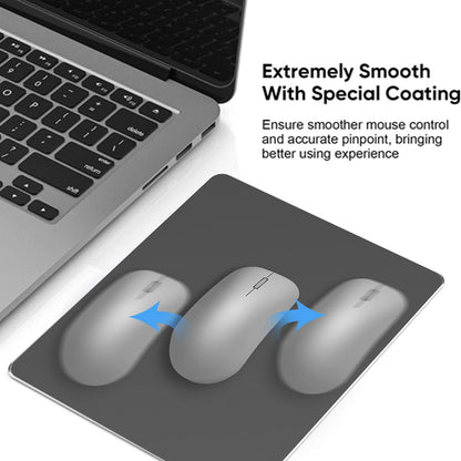 Metal Aluminum Mouse Pad, Office and Gaming Thin Hard Mouse Mat Double Sided Waterproof Fast and Accurate Control Mousepad for Laptop, Computer and PC,9.45 X 7.87 Inch,Black
