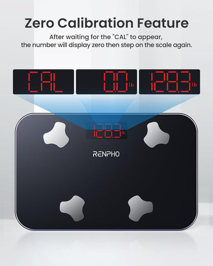 RENPHO Travel Scale for Body Weight, Mini Bathroom Scale for Body Fat, Portable Weight Scale for Traveling with Storage Case, 13 Body Composition Analyzer with App, 400 lbs, Elis Go, 11.02" x 7.09"