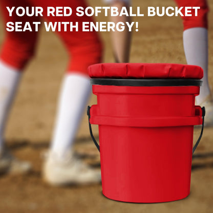 5 Gallon Bucket Seat for Yeti Bucket Only, Swivel Bucket Lid with Padded Top for Cozy Sitting, Bucket Seat Cushion for Outdoor Fishing,Hunting,Gardening,Camping,Car Washing, Softball Training