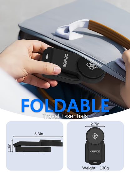 2025 Magnetic 3 in 1 Wireless Charger, Mag-Safe Charger Stand Wireless Charging Station for Apple iPhone 16/15/14/13/12 Series, for Apple Watch and Airpods, 18W Foldable Fast Charging Dock - Black