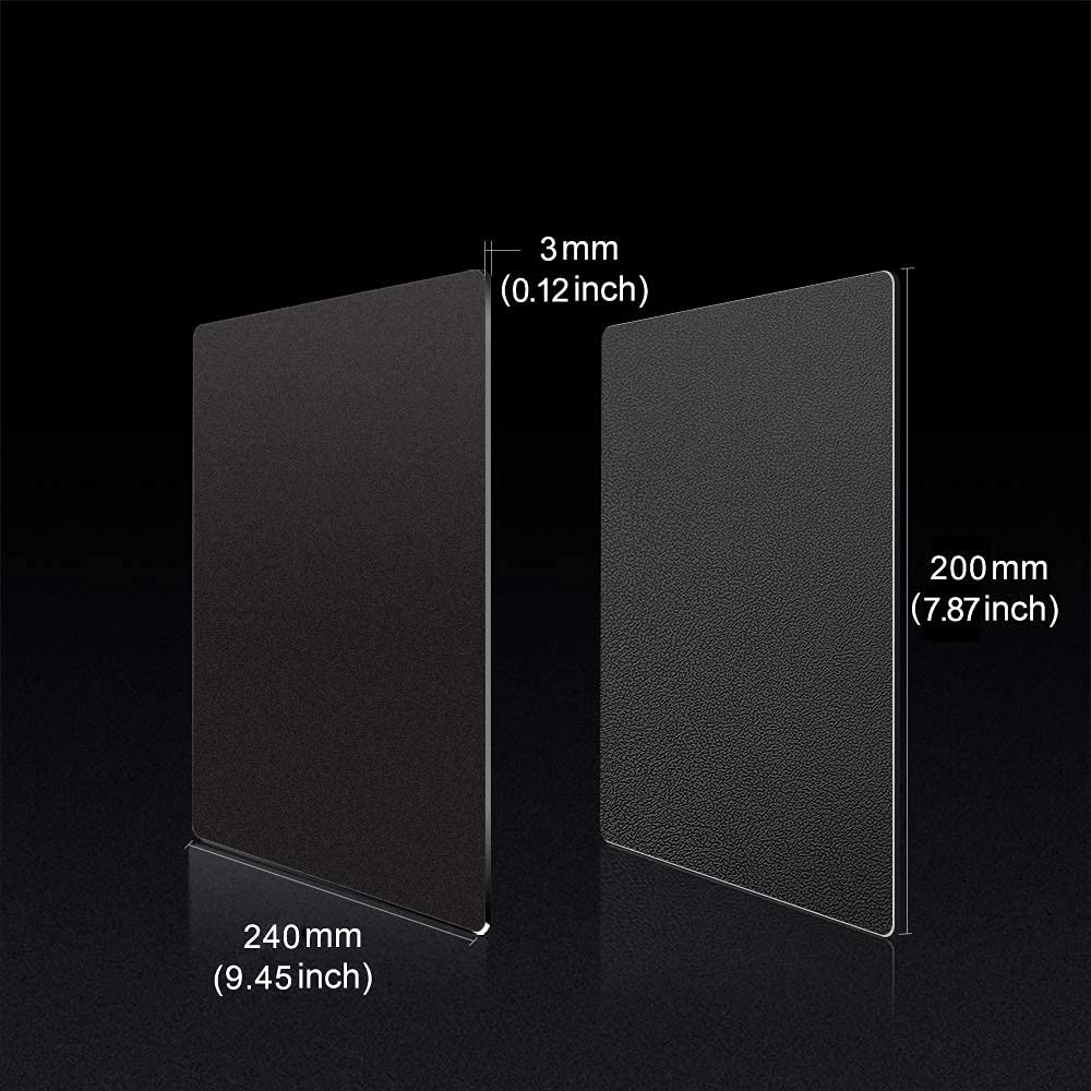 Metal Aluminum Mouse Pad, Office and Gaming Thin Hard Mouse Mat Double Sided Waterproof Fast and Accurate Control Mousepad for Laptop, Computer and PC,9.45 X 7.87 Inch,Black