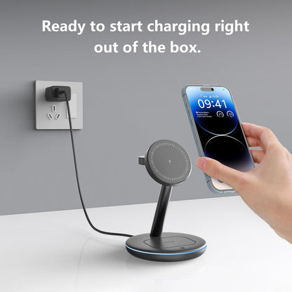2025 3 in 1 Charging Station for Apple iPhone AirPods Watch with Mag-Safe Charger Wireless Charger Stand for iPhone 16 15 14 13 12 Series AirPods iWatch Series - Gifts for Wife & Husband