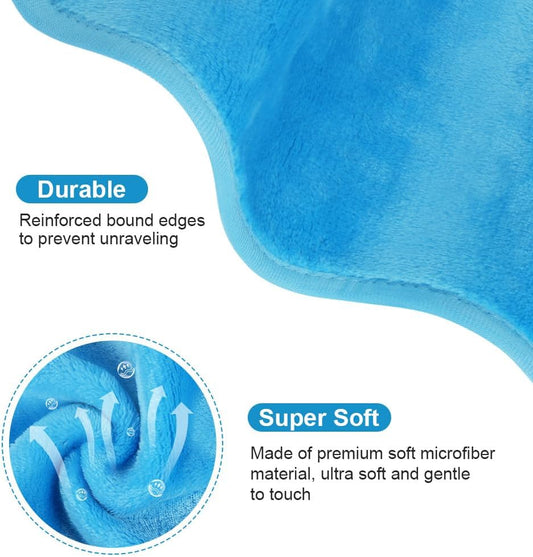 URAQT 5 Pack Face Cloths Make Up Remover Microfibre Face Wipes for Reusable Makeup Remover Cloth Washable Ultra Soft Facial Cleansing Wipe Cloths (Blue/Rose/Red Black/Pink/Green)