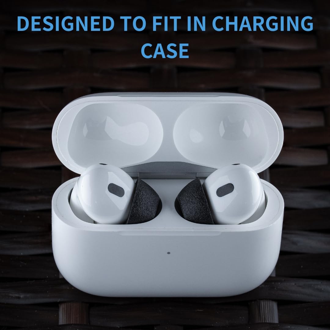 Comply TrueGrip MAX | Premium Memory Foam Replacement Earbud Tips for Apple AirPods Pro 1 & 2 | Long Lasting Comfort, Extreme Durability, Secure Fit, Superior Noise Isolation| Black (Large) (3 Pairs)