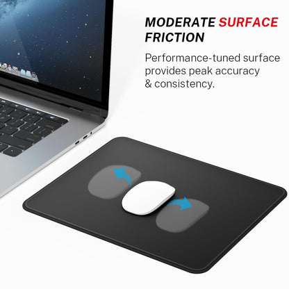 MROCO Large Gaming Mouse Pad [50% Larger] with Non-Slip Rubber Base, Premium-Textured & Waterproof Mousepad with Stitched Edges, Mouse Pads for Computers, Gamer, Office & Home, 14 x 11in, Black