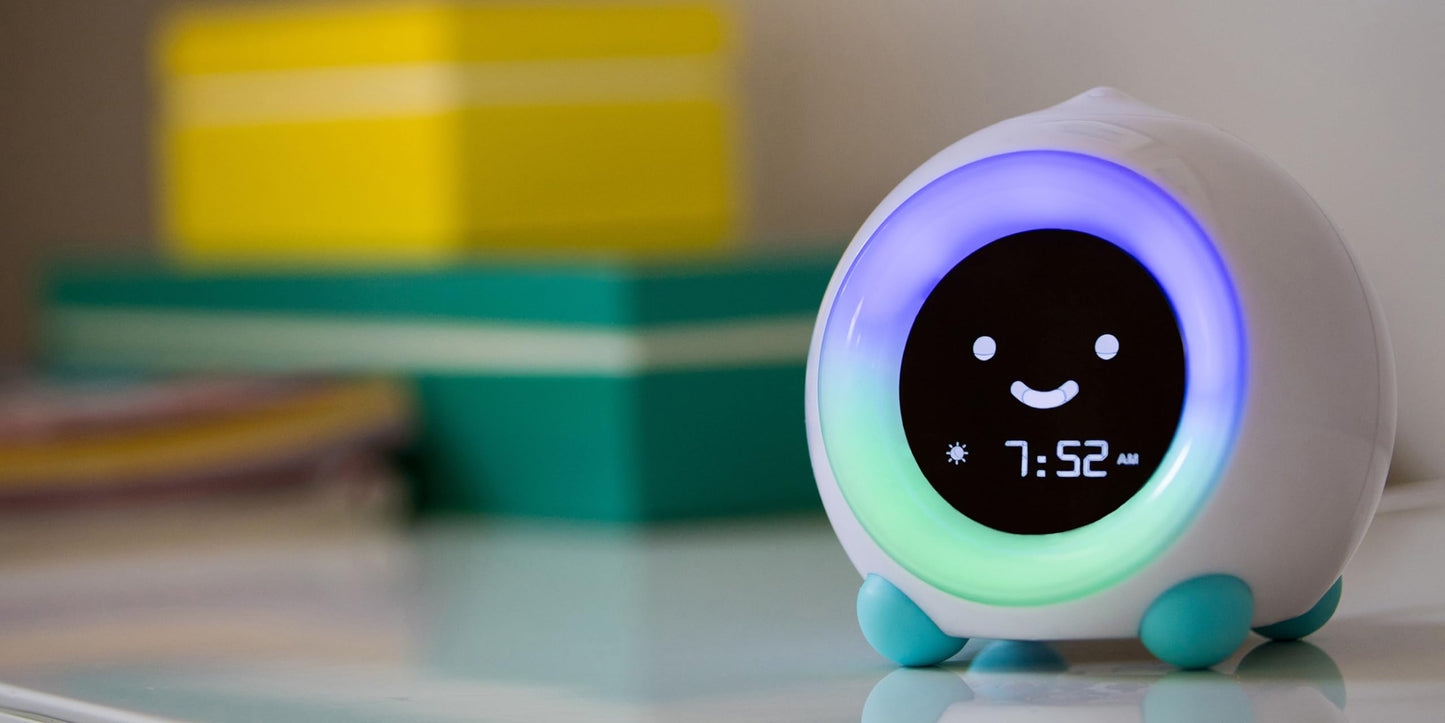 LittleHippo Mella: Ready to Rise Children's Sleep Trainer, Night Light, Sound Machine and OK to Wake Alarm Clock for Toddlers and Kids - Arctic Blue