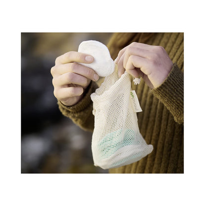 Pandoo 10 reusable make-up pads made of bamboo and cotton, washable, make-up remover, Less Waste Extremely soft, perfect for face cleansing and baby