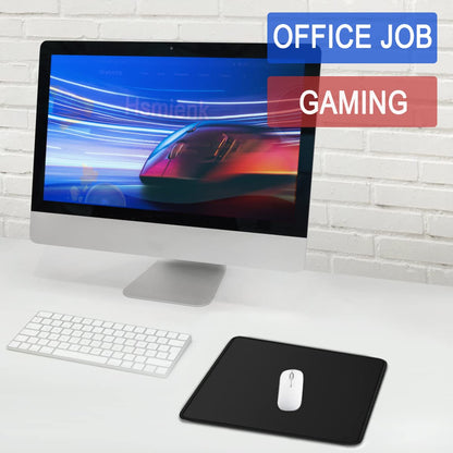 Mouse Pad, Large Gaming Mouse Pad with Double Stitched Edges, 14.9 x 11.7 inches Premium-Textured & Waterproof Mousepad, Nonslip Natural Rubber Base Mouse pad for Laptop,Computer, Office, Black