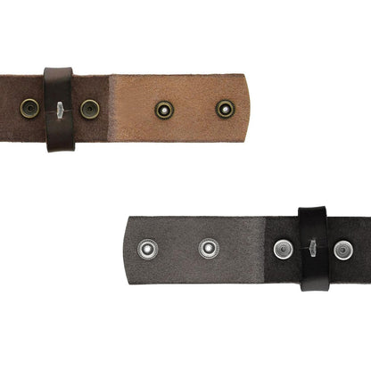 100% One-Piece Full Grain Leather Belt Strap with No Slot Hole 1-1/2"(38mm) Wide (Black, 34)