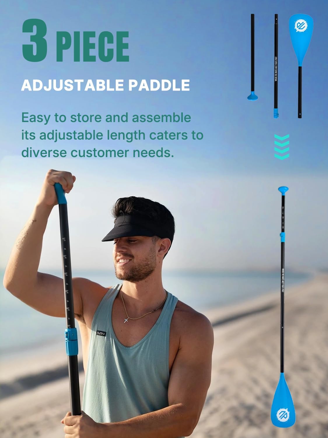 Niphean (Extra Large) Inflatable Paddle Board, SUP for 2+1 People/Family, Stand Up Paddle Board with (Beginner Friendly), Waterproof Phone Pouch, Paddle Boards for Adults, Gift Ideas
