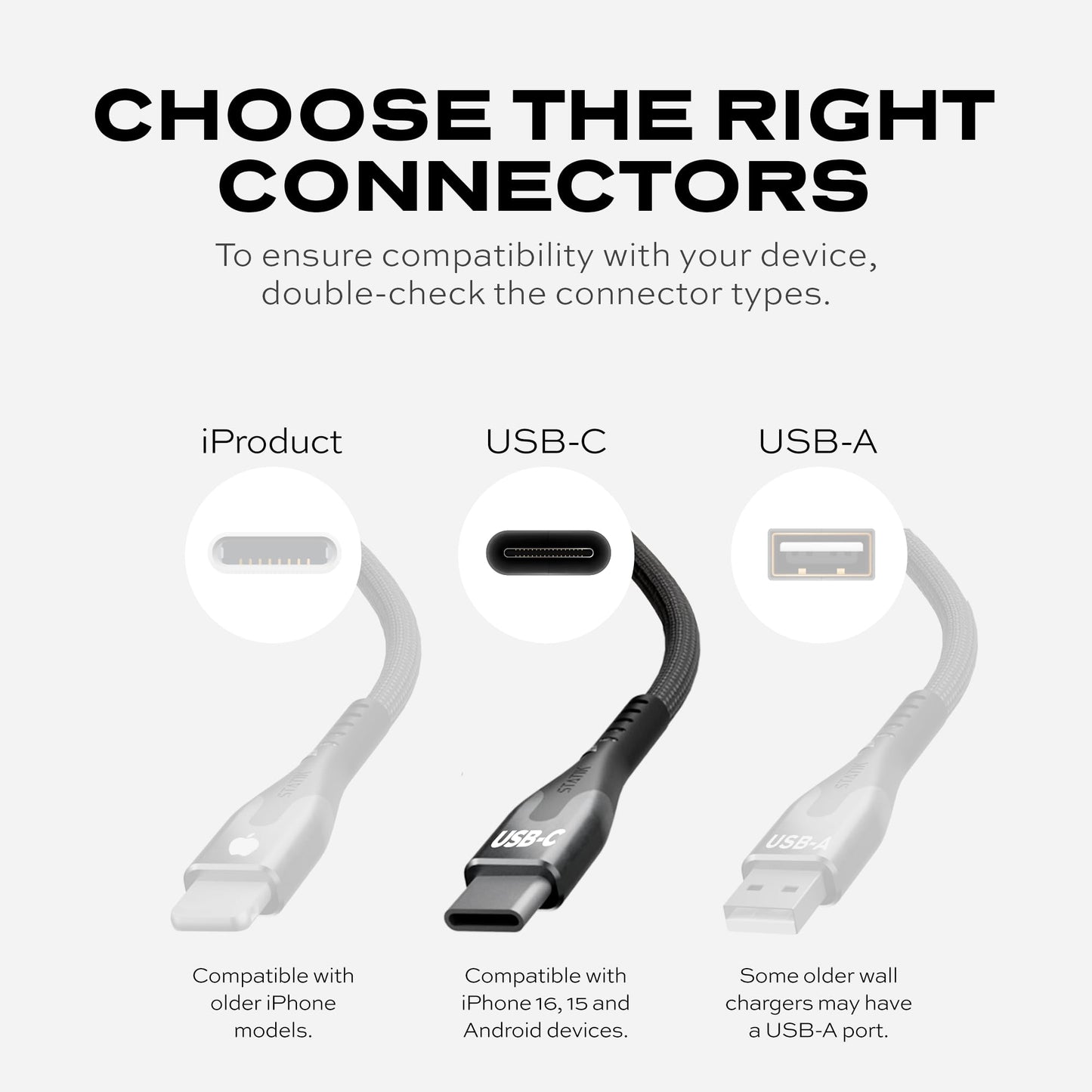 STATIK MagStack Pro USB C to USB C Cable, Clutter-Free Magnetic Type C Charger Fast Charging Cord, Magnetic Charging Cable, Compatible with iPhone 16 Pro Max, 15, Galaxy S21 S20 Ultra, 100W 6FT/2M