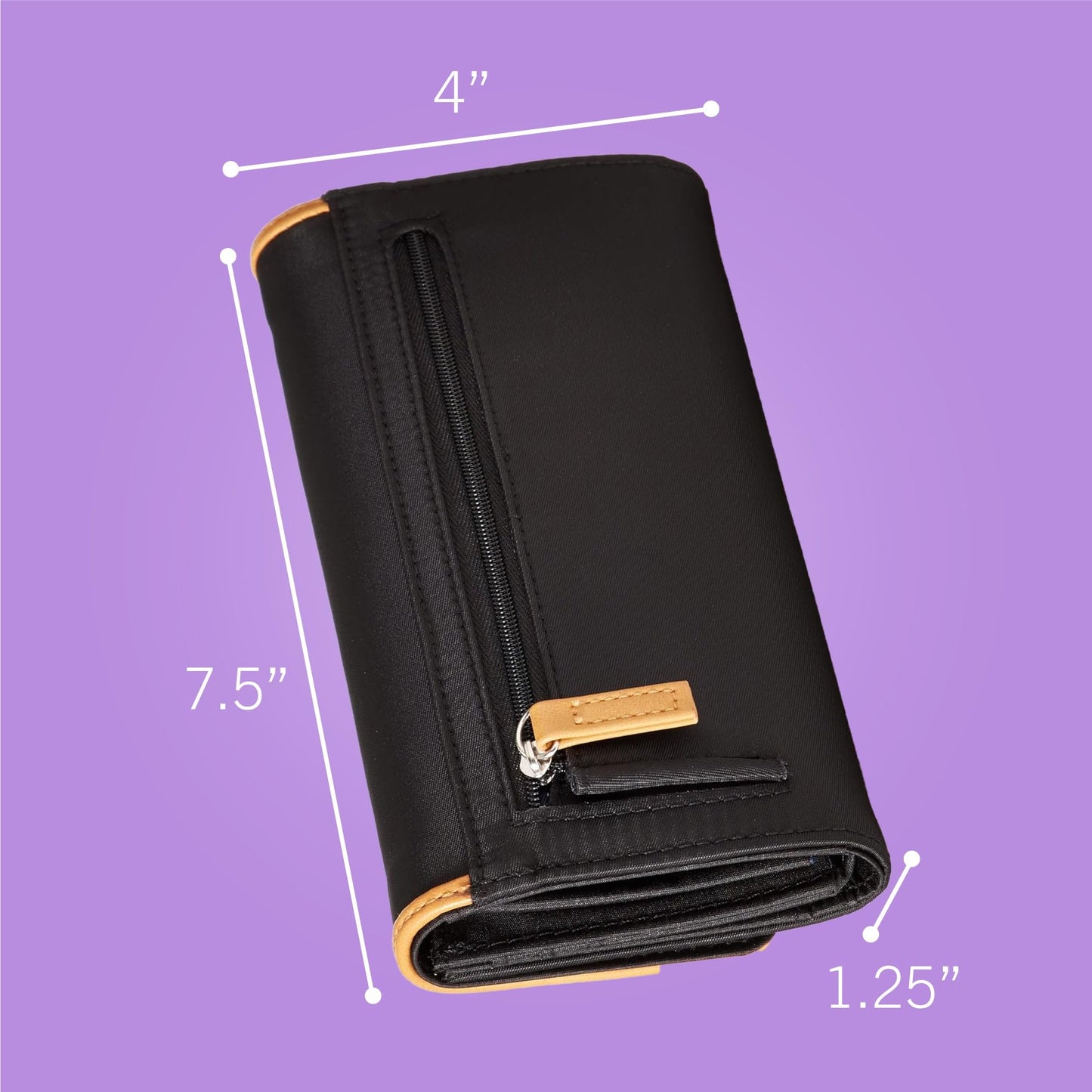 Nautica Women's Organizer Perfect Carry-All Money Manager Oraganizer with RFID Blocking Wallet, Black Jacquard, One Size