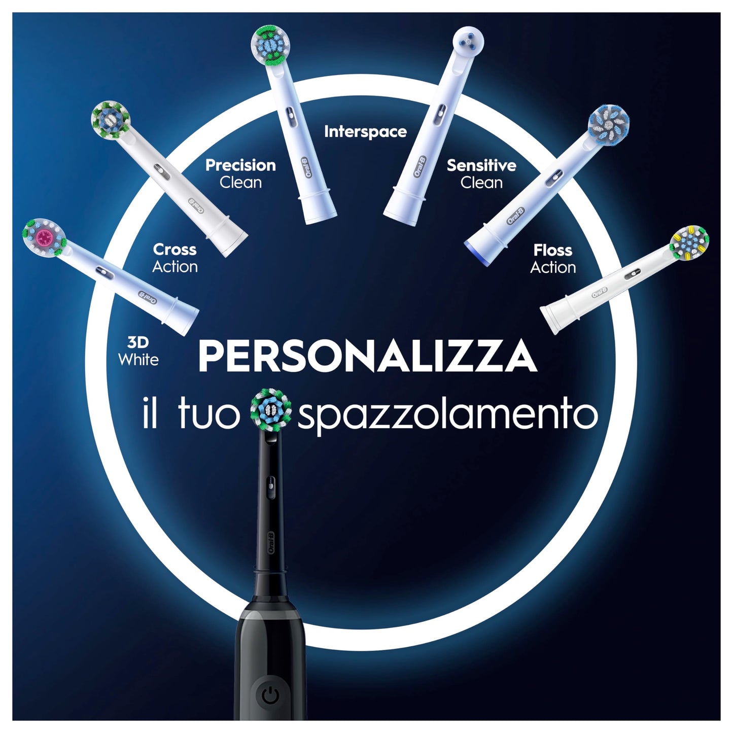 Oral-B PRO 3 3500 Electric Toothbrush/Electric Toothbrush, 2 Replacement Brushes, with 3 Cleaning Modes and Visual 360° Pressure Control for Dental Care, Travel Case, Gift Man/Women, Black