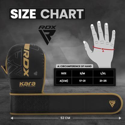 RDX MMA Gloves Sparring Grappling, Hybrid Open Palm Martial Arts Mitts Men Women, Maya Hide Leather Wrist Support, Cage Fighting Combat Sports Boxing Glove Training, Muay Thai, Punching Bag Kickboxing