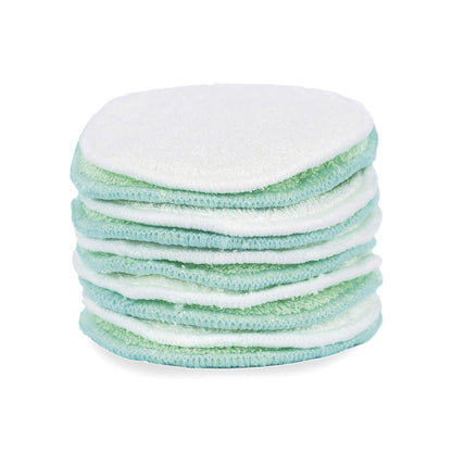 Pandoo 10 reusable make-up pads made of bamboo and cotton, washable, make-up remover, Less Waste Extremely soft, perfect for face cleansing and baby
