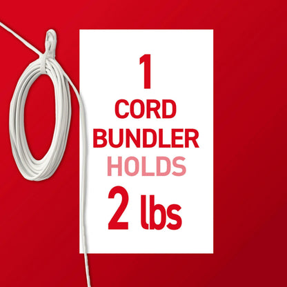 Command Cord Bundlers, Damage Free Hanging Cord Organizer, No Tools Cord Bundler for Hanging Electrical Cables, 6 Gray Cord Bundlers and 12 Command Strips