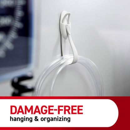 Command Cord Bundlers, Damage Free Hanging Cord Organizer, No Tools Cord Bundler for Hanging Electrical Cables, 6 Gray Cord Bundlers and 12 Command Strips