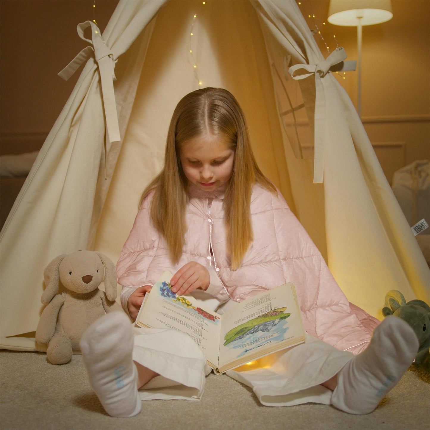 zzlamb Puffy Camping Blanket Down Alternative Small Size for Kid, Lightweight Water-Repellent Throw Blanket Compact, Portable Quilt Couch Travel Beach Picnic Hammock Backpacking, Cherry Pink 39''x55''