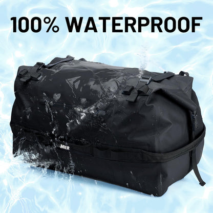 MIER Large Waterproof Duffel Bag Rolltop Dry Backpack Duffle Bags for Kayaking, Rafting, Boating, Swimming, Camping, Travel, Gym, Beach, 60L, Black