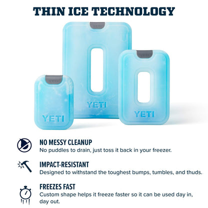 YETI ICE Sheet Refreezable Reusable Cooler Ice Pack, Small