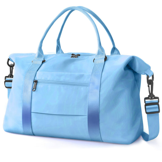 Travel Duffle, Waterproof Weekender Carry On Tote for Women, Travel Essentials Sport Gym for Men, Hospital Bag for Labor and Delivery, Overnight Luggage With Trolley Sleeve