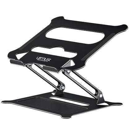 Urmust Laptop Notebook Stand Holder Adjustable Laptop Stand Portable Computer Riser Compatible with MacBook Air Pro HP Dell XPS Lenovo All Laptops 10-15.6"(Black)