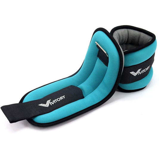 Vivitory Ankle Weights for Women & Men, Leg Weights from 2.2 to 6.6 Lbs Per Pair, Arm Weights, Ankle Wrist Weights Set for Strength Training, Jogging, Gymnastics, Aerobics, Physical Therapy (1 lb each (2 lbs pair), Sky Blue)