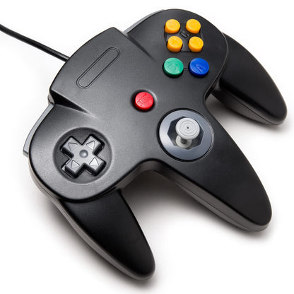 2xClassic N64 Controller,kiwitata Retro Wired N64 Gamepad Controller Joystick for N64 Video Console Games System Black+Gray