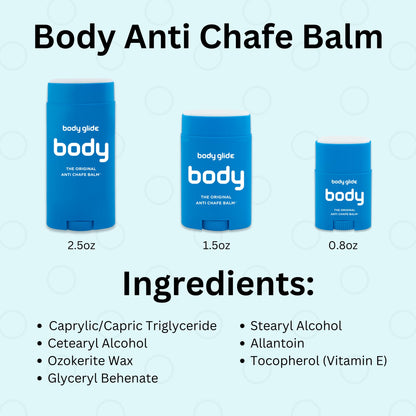 Body Glide Original Anti Chafe Balm | No Chafing Stick | Prevent Arm, Chest, Butt, Thigh, Ball Chafing & Irritation | Trusted Skin Protection Since 1996 |1.5oz