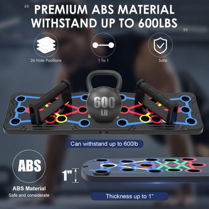 Push Up Board, Hinsarcd Foldable Multi-Function 30 In 1 Push Up Bar Chest Muscle Exercise Professional Protable Homeworkout Equipment Pushup Board Fitness Burn Fat Strength Training for Men & Women