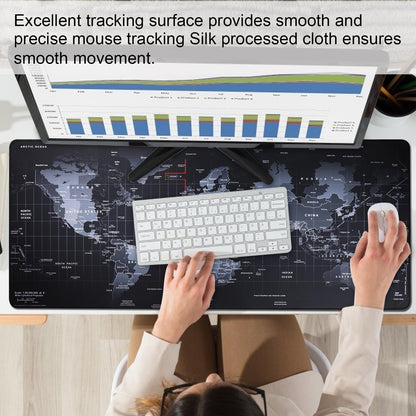 Cmhoo XXL Professional Large Mouse Pad & Computer Game Mouse Mat (35.4x15.7x0.1IN, Map) (90 * 40 Map)