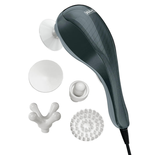 Wahl All Body Corded Light Soothing Vibratory Massager with 4 Attachment Heads - Gentle Relief - Massage Tools for Back, Foot, Neck, and Leg Massage – FSA Eligible - Model 4120-600