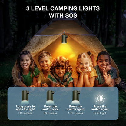 Portable Air Pump for Inflatables, Ultra-Mini Air Mattress Pump 4X with 1600mAh Battery & Camping Light, USB Rechargeable Air Pump for Swimming Rings, Pool Floats, Sleeping Pads, Vacuum Storage Bags