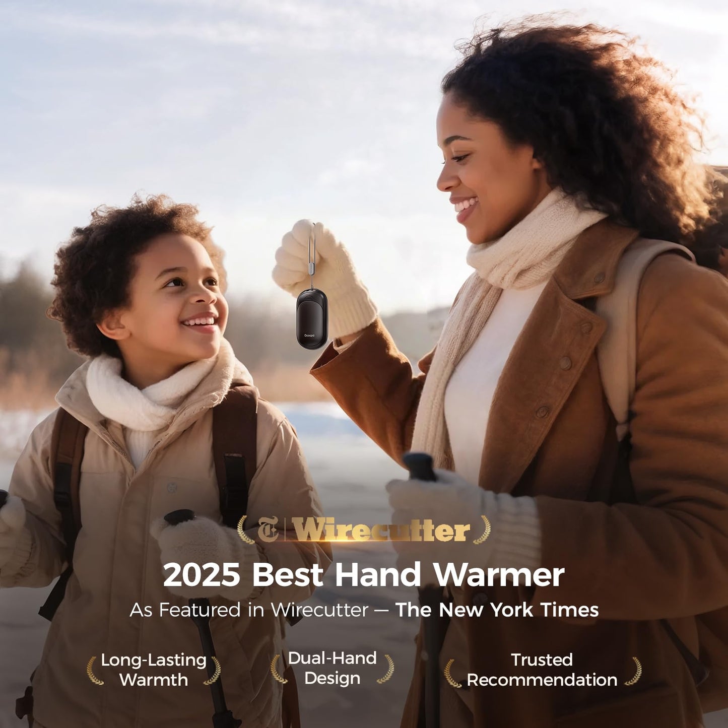 OCOOPA 2in1 Magnetic Rechargeable Hand Warmers 2 Pack, Electric Hand Warmer, Pocket Battery Operated Heater, UL Certified, 3 Heat Settings, Tech Gifts for Men,Purse Must Haves, Essentials, UT3 Lite
