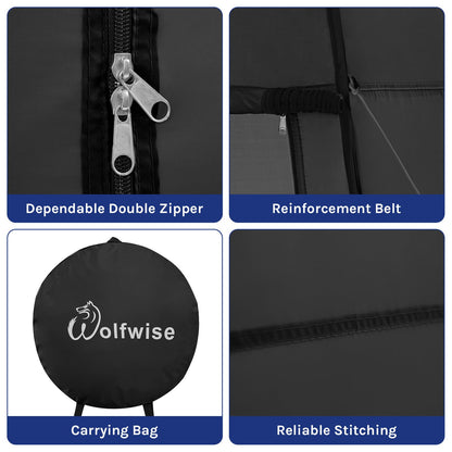 Wolfwise Pop Up Changing Tent for Beach, Camping Portable Shower Tents, Outdoor Privacy Bathroom, Change Dressing Clothes Porta Potty Tent Pop Up Instant for Camp, Toilet, Black