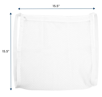 S&T INC. Sneaker Dryer Bag, Dryer Door Shoe Net with Elastic Straps, Sneaker Laundry Bag for Shoes, White, 15.5 Inch x 15.5 Inch, 1 Pack