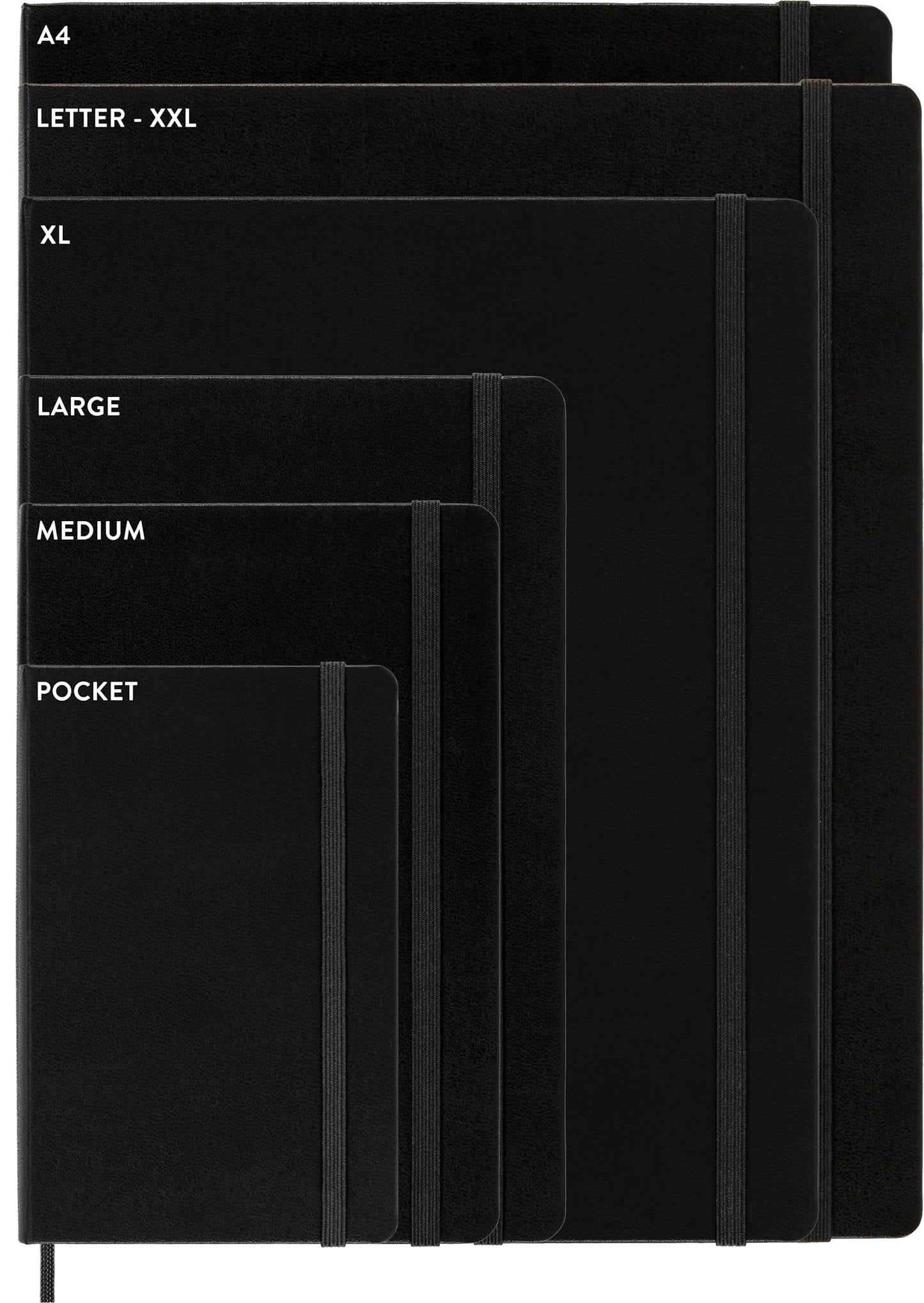 Moleskine Paper Tablet Hard Cover Smart Notebook, Dotted, Large (5" x 8.25") Black - Compatible w/ Moleskine Pen+ Ellipse (Sold Separately) & App, Digitize & Organize Notes, 176 Pages