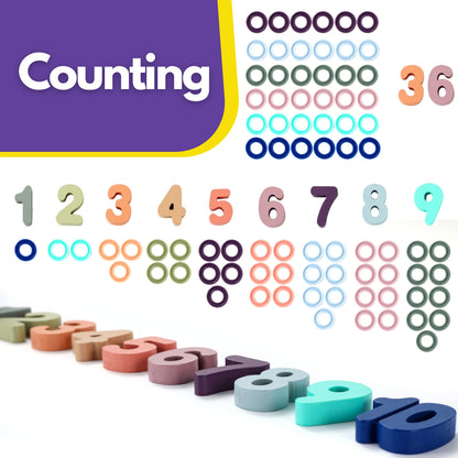 Toddler Montessori Toys Teaches Number, Counting, Math, Stacking Fun Preschool Learning Activates for Boy and Girl | 1 Year Old Boy Gifts and Beyond! (Macaron)