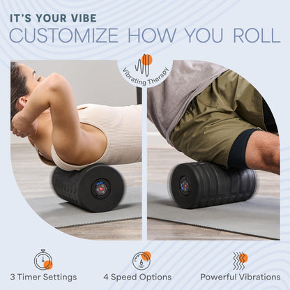 LifePro 4 Speed Vibrating Foam Roller for Physical Therapy & Exercise - High-Intensity Vibrating Roller for Muscle Recovery & Pliability Training - Back Roller for Deep & Gentle Trigger Point Therapy
