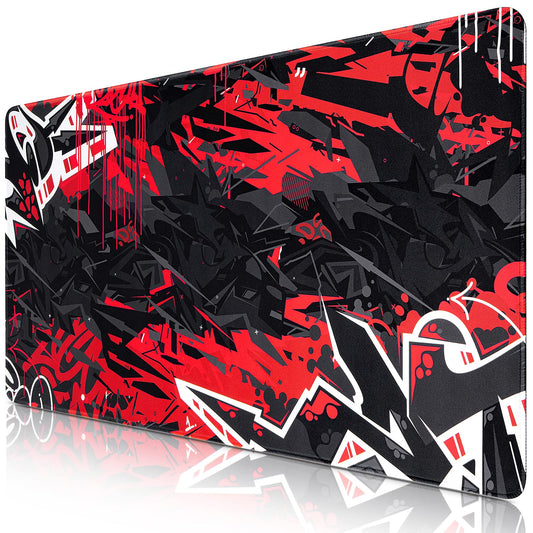 Canjoy Gaming Mouse Pad 31.5x15.8inch Extended XXL Large Mouse Pad Big Computer Keyboard Mouse Mat Desk Pad with Non-Slip & Rubber Base & Stitched Edge