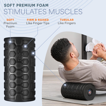 LifePro 4 Speed Vibrating Foam Roller for Physical Therapy & Exercise - High-Intensity Vibrating Roller for Muscle Recovery & Pliability Training - Back Roller for Deep & Gentle Trigger Point Therapy