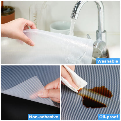 Shelf Liner,Non-Adhesive Drawer Liner,Food-Grade Material for Kitchen Cabinets Liner,Non-Slip Cupboard Liners Kitchen Drawer Liners Bathroom Shelves Liners (12 inches x 10 Feet)